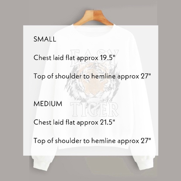 Soft White Oversized Graphic Sweatshirt~ EASY TIGER ⭐️BRAND NEW - Picture 7 of 10